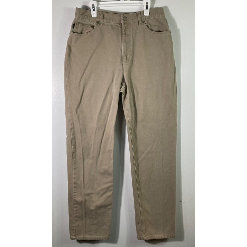 Womens Vintage Lauren‎ Jeans Co Ralph Lauren High Rise Cotton Jeans Tan 8